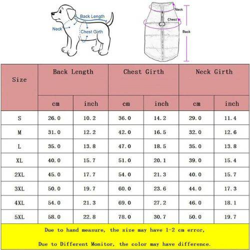 Blue Winter Warm Dog Clothes Waterproof Vest Zipper Jacket Coat