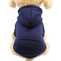 Navy Blue Cozy Fleece Dog Hoodie Colorful, Comfy, and Perfect for Cold Weather