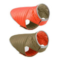 Orange Brown Reversible Jacket Dual Colors Reflective Winter Dog Clothes Coat Vest