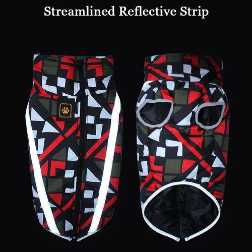 Red Large Breed Coat Waterproof Reflective Warm Winter Jacket for Big Dogs