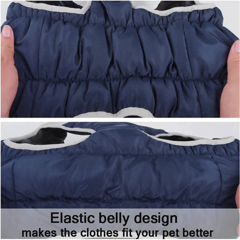 Red Warm Jacket Waterproof Clothes For Dog Winter Pet Costume Coat Vest