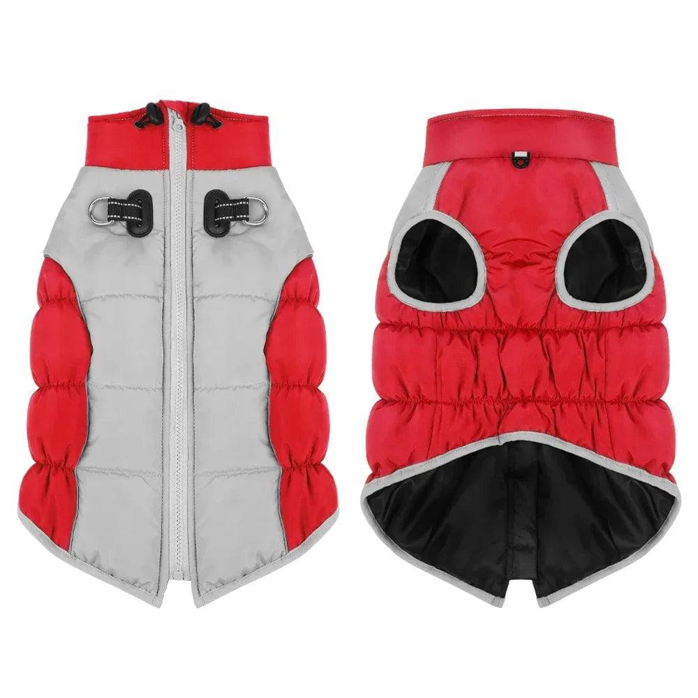 Red Warm Jacket Waterproof Clothes For Dog Winter Pet Costume Coat Vest