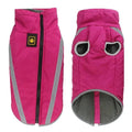 Rose Red Waterproof Dog Clothes for Winter Warm Big Jackets Padded Fleece Pet Coat Safety Reflective Design